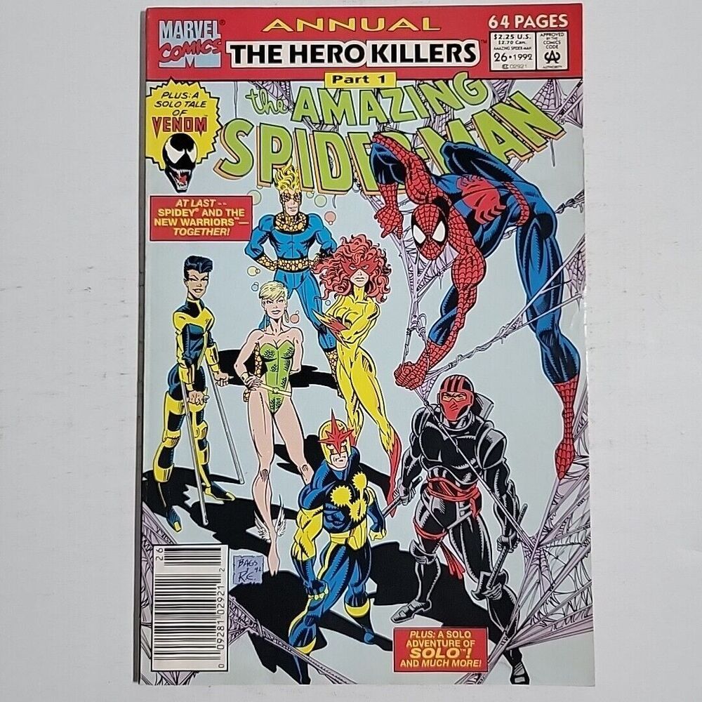 AMAZING SPIDER-MAN ANNUAL #26 1ST APP NEWSSTAND MARVEL VG+ BAGGED  & BOARDED